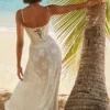 Seren Vintage Cream Floral Lace Back Maxi Dress Seren Vintage Cream Floral Lace Back Maxi Dress
