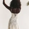 Seren Vintage Cream Floral Lace Back Maxi Dress Seren Vintage Cream Floral Lace Back Maxi Dress