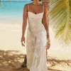 Seren Vintage Cream Floral Lace Back Maxi Dress Seren Vintage Cream Floral Lace Back Maxi Dress
