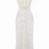 Seren Vintage Cream Floral Lace Back Maxi Dress Seren Vintage Cream Floral Lace Back Maxi Dress
