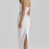 Serenella White Broderie Anglaise Lace Midi Dress Serenella White Broderie Anglaise Lace Midi Dress