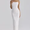 Serenella White Broderie Anglaise Lace Midi Dress Serenella White Broderie Anglaise Lace Midi Dress