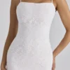Serenella White Broderie Anglaise Lace Midi Dress Serenella White Broderie Anglaise Lace Midi Dress