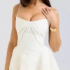 Serenita Vintage Cream Floral Mini Dress Serenita Vintage Cream Floral Mini Dress
