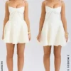 Serenita Vintage Cream Floral Mini Dress Serenita Vintage Cream Floral Mini Dress