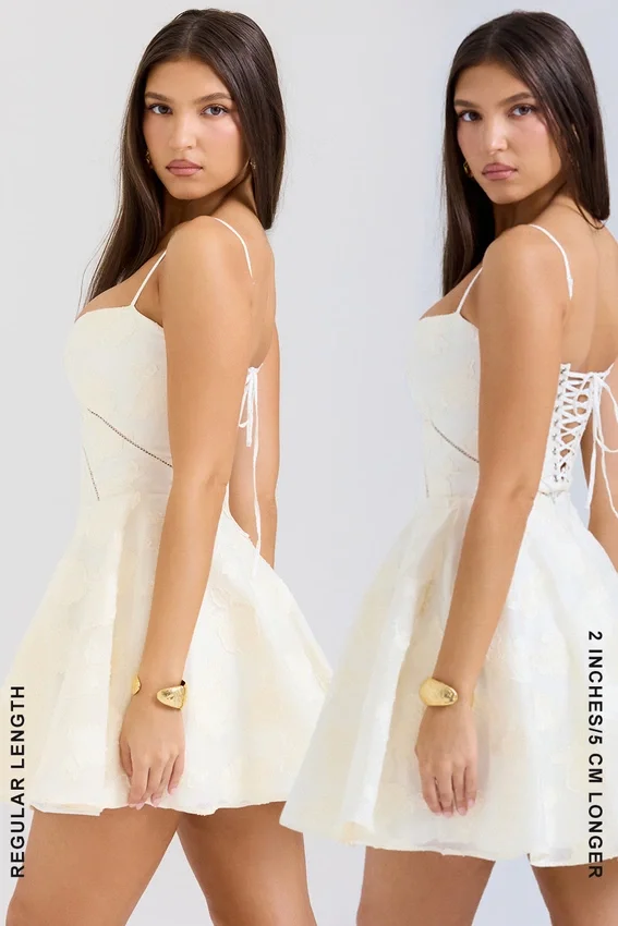Serenita Vintage Cream Floral Mini Dress Serenita Vintage Cream Floral Mini Dress