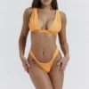 Seychelles Light Orange Tie Back Bikini Top