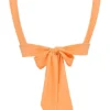 Seychelles Light Orange Tie Back Bikini Top