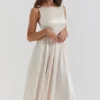 Shayla Vintage Cream Midi Dress Shayla Vintage Cream Midi Dress