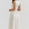 Shayla Vintage Cream Midi Dress Shayla Vintage Cream Midi Dress