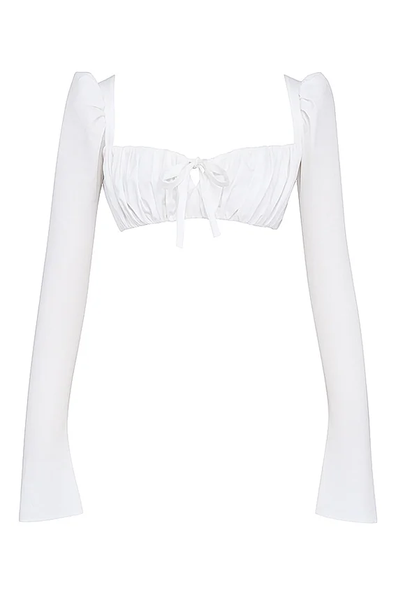 Shira White Puff Sleeve Top Shira White Puff Sleeve Top