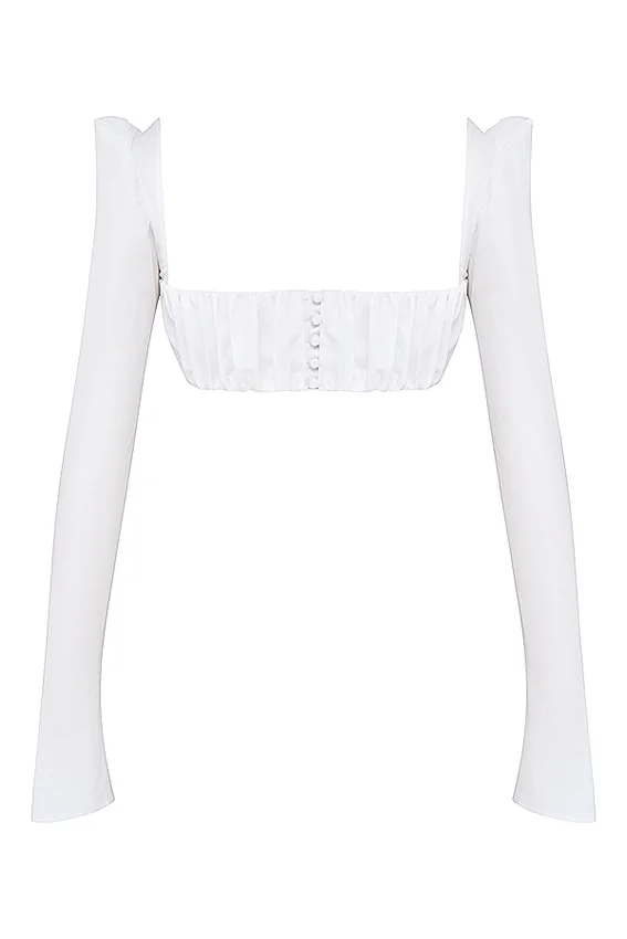 Shira White Puff Sleeve Top Shira White Puff Sleeve Top