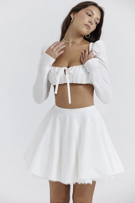 Shira White Puff Sleeve Top Shira White Puff Sleeve Top