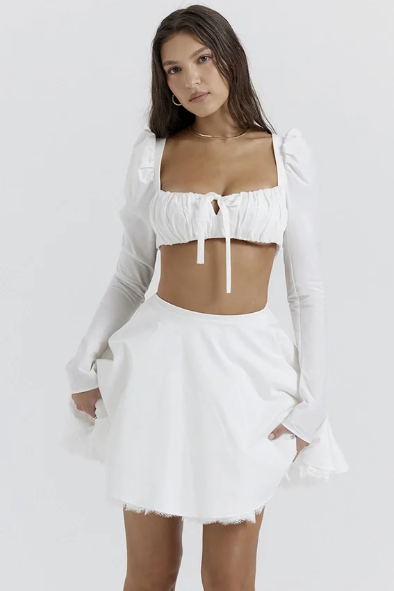 Shira White Puff Sleeve Top Shira White Puff Sleeve Top