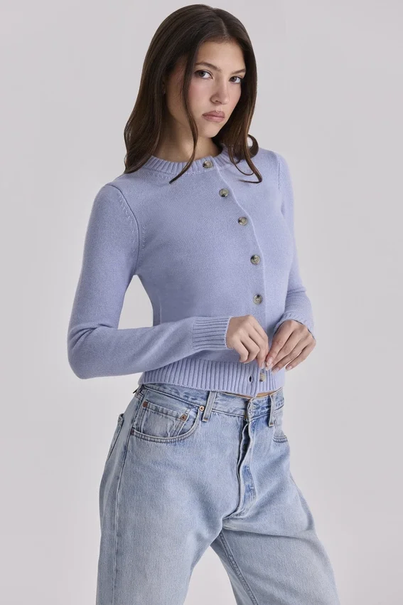 Signature Bluebell Cashmere + Merino Wool Cardigan Signature Bluebell Cashmere + Merino Wool Cardigan