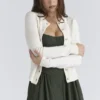 Signature Ivory Cashmere + Merino Wool Cardigan Signature Ivory Cashmere + Merino Wool Cardigan