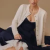 Signature Ivory Cashmere + Merino Wool Cardigan Signature Ivory Cashmere + Merino Wool Cardigan