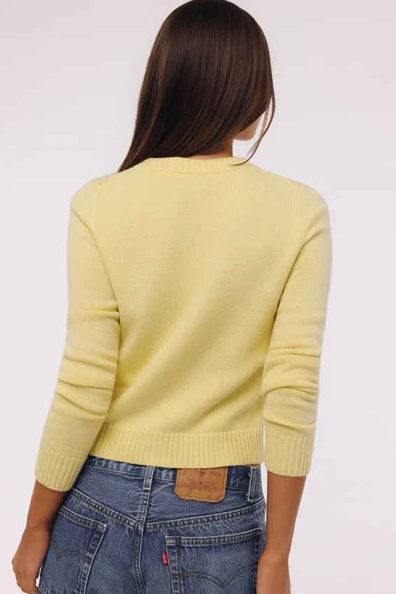 Signature Lemon Cashmere + Merino Wool Cardigan Signature Lemon Cashmere + Merino Wool Cardigan