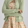 Signature Matcha Cashmere + Merino Wool Cardigan Signature Matcha Cashmere + Merino Wool Cardigan