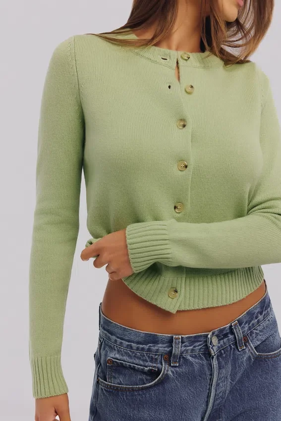 Signature Matcha Cashmere + Merino Wool Cardigan Signature Matcha Cashmere + Merino Wool Cardigan