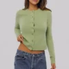 Signature Matcha Cashmere + Merino Wool Cardigan Signature Matcha Cashmere + Merino Wool Cardigan