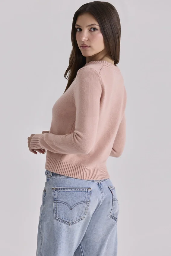Signature Peach Cashmere + Merino Wool Cardigan Signature Peach Cashmere + Merino Wool Cardigan