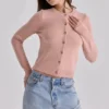 Signature Peach Cashmere + Merino Wool Cardigan Signature Peach Cashmere + Merino Wool Cardigan
