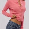 Signature Raspberry Cashmere + Merino Wool Cardigan