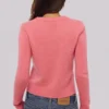 Signature Raspberry Cashmere + Merino Wool Cardigan