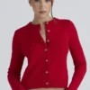 Signature Red Cashmere + Merino Wool Cardigan Signature Red Cashmere + Merino Wool Cardigan