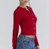 Signature Red Cashmere + Merino Wool Cardigan Signature Red Cashmere + Merino Wool Cardigan