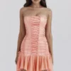 Sirena Sorbet Satin Strapless Mini Dress Sirena Sorbet Satin Strapless Mini Dress