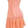 Sirena Sorbet Satin Strapless Mini Dress Sirena Sorbet Satin Strapless Mini Dress