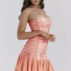 Sirena Sorbet Satin Strapless Mini Dress Sirena Sorbet Satin Strapless Mini Dress