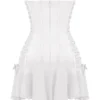 Sirena White Strapless Lace Up Mini Dress Sirena White Strapless Lace Up Mini Dress