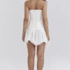 Sirena White Strapless Lace Up Mini Dress Sirena White Strapless Lace Up Mini Dress