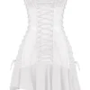 Sirena White Strapless Lace Up Mini Dress Sirena White Strapless Lace Up Mini Dress