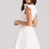 Sisi White Cotton Embroidered Mini Dress Sisi White Cotton Embroidered Mini Dress