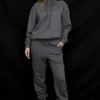 Halo Dark Grey Cotton Fleece-Back Oversized Hoodie Halo Dark Grey Cotton Fleece-Back Oversized Hoodie