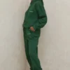 Sky Green Fleece Back Jogging Trousers