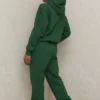 Sky Green Fleece Back Jogging Trousers