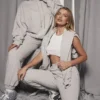 Sky Light Grey Fleece Back Jogging Trousers Sky Light Grey Fleece Back Jogging Trousers