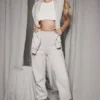 Sky Light Grey Fleece Back Jogging Trousers Sky Light Grey Fleece Back Jogging Trousers