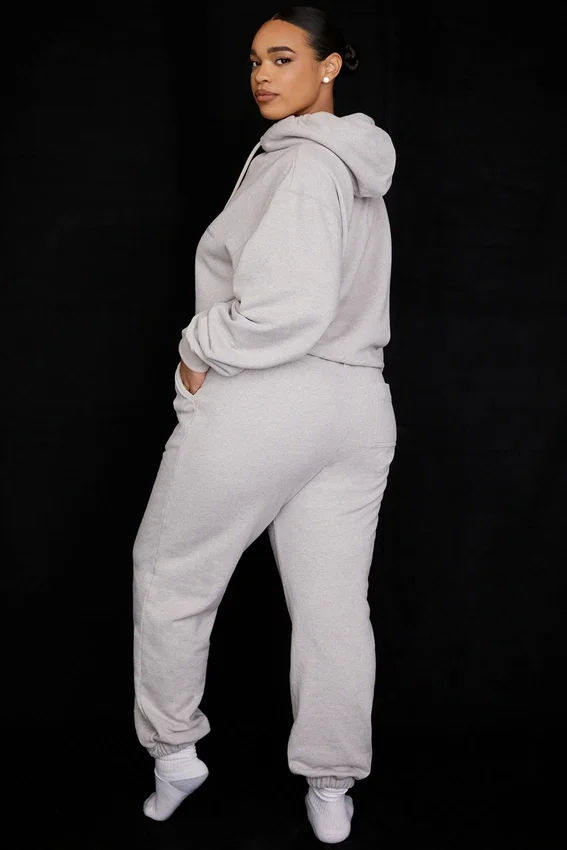 Sky Light Grey Fleece Back Jogging Trousers Sky Light Grey Fleece Back Jogging Trousers