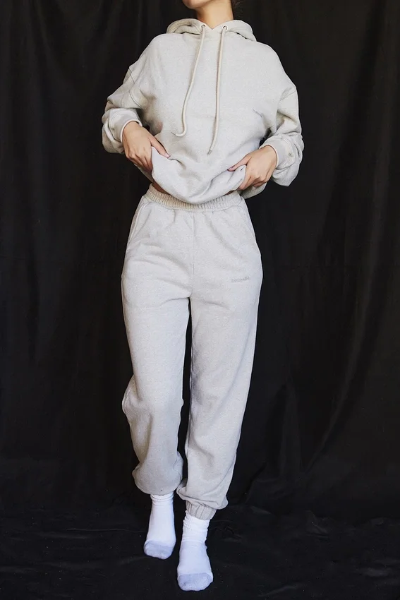 Sky Light Grey Fleece Back Jogging Trousers Sky Light Grey Fleece Back Jogging Trousers