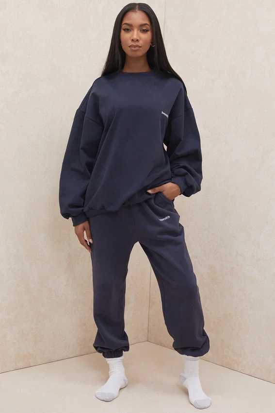 Sky Navy Fleece Back Jogging Trousers Sky Navy Fleece Back Jogging Trousers