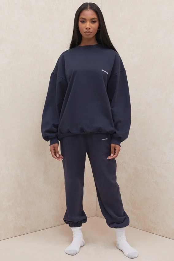 Sky Navy Fleece Back Jogging Trousers Sky Navy Fleece Back Jogging Trousers