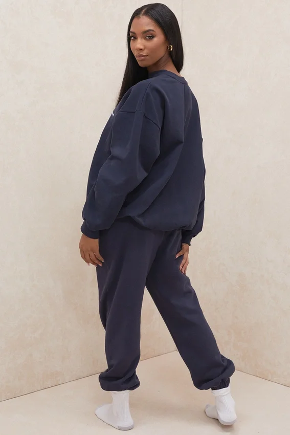 Sky Navy Fleece Back Jogging Trousers Sky Navy Fleece Back Jogging Trousers
