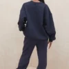 Sky Navy Fleece Back Jogging Trousers Sky Navy Fleece Back Jogging Trousers