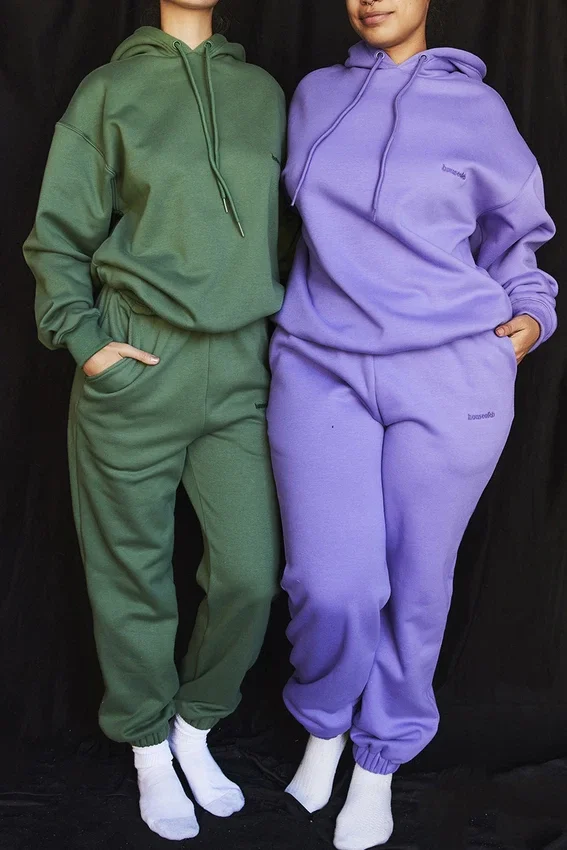 Halo Purple Cotton Fleece-Back Oversized Hoodie Halo Purple Cotton Fleece-Back Oversized Hoodie